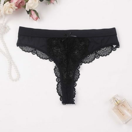 

Ykohkofe Women Sexy Lace See-Through Breathable Thongs Briefs Panties Lingerie Underwear