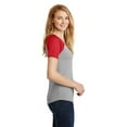 thumbnail image 2 of District Women's Juniors Mesh Sleeve V-Neck Tee, 2 of 3