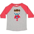 thumbnail image 3 of Inktastic Superhero Girl, Cute Girl, Brown Hair, Red Cape Girls Toddler T-Shirt, 3 of 5