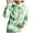 Green, variant on Fesfesfes Women Hooded Tie-Dyed Print Long Sleeve Pocket Loose Sweatshirt Hood Pullover Top Clothes Sale