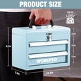 thumbnail image 2 of Caja de herramientas portátil WORKPRO con 2 cajones de metal con rodamiento de bolas, 2 of 8