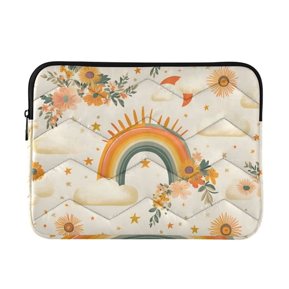 FORMRS 13-13.3 inch Laptop Sleeve Case Soft Carrying Quilted Computer Bag Cover, Retro Rainbow