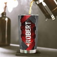 thumbnail image 4 of Personalized Firefighter Tumbler Custom Name 20oz 30oz Stainless Steel Insulated Cup Travel Mug Birthday Christmas Firefighters Fire Fighter Gift Things For Men Fireman, 4 of 6