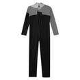 thumbnail image 6 of Sholeno Kids Girls One Piece Bodysuit Full Body Skating Jumpsuit Gymnastics Unitard Ballet Dance Leotards Gray&Black 16, 6 of 7