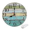 thumbnail image 1 of Reloj de pared vintage, reloj decorativo que no hace tictac, para sala de estar, hogar, oficina, decoración de pared (estilo 2), 1 of 10