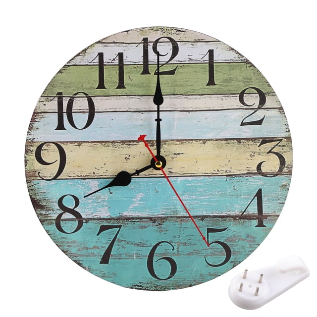 Reloj de pared vintage, reloj decorativo que no hace tictac, para sala de estar, hogar, oficina, decoración de pared (estilo 2)