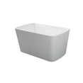 thumbnail image 6 of Sleek  Acrylic Freestanding Soaking Bathtub with Sit-In Design,49"L Modern Stand Alone Flatbottom Soaking Tub with Overflow and Drain, Minimalist Tub for Bathroom, Living Spaces, 6 of 8