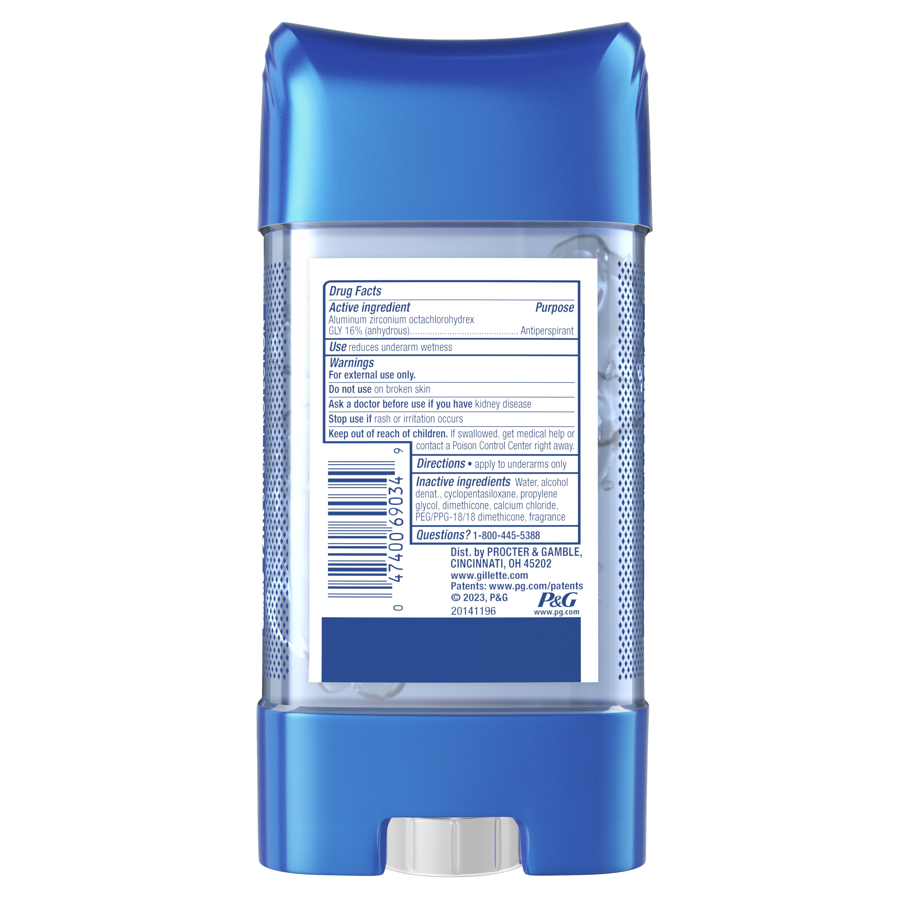Gillette Clear Gel Antiperspirant and Deodorant for Men Tropical Breeze Scent 3.8 oz