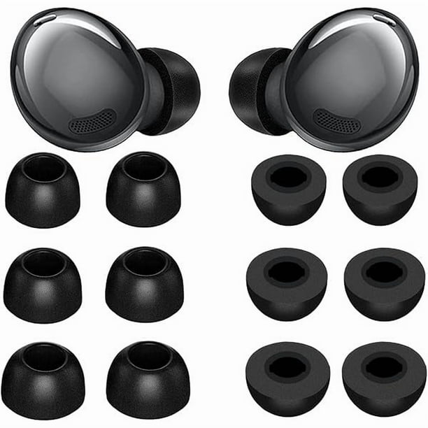 wonima11 6 Pairs Memory Foam Galaxy Buds Pro Ear Tips Buds, S/M/L 3 Size Replacement Reduce Noise Fit in Case Comfortable Earbuds Compatible with Samsung Galaxy Buds Pro/Galaxy Buds 2 Pro - Black