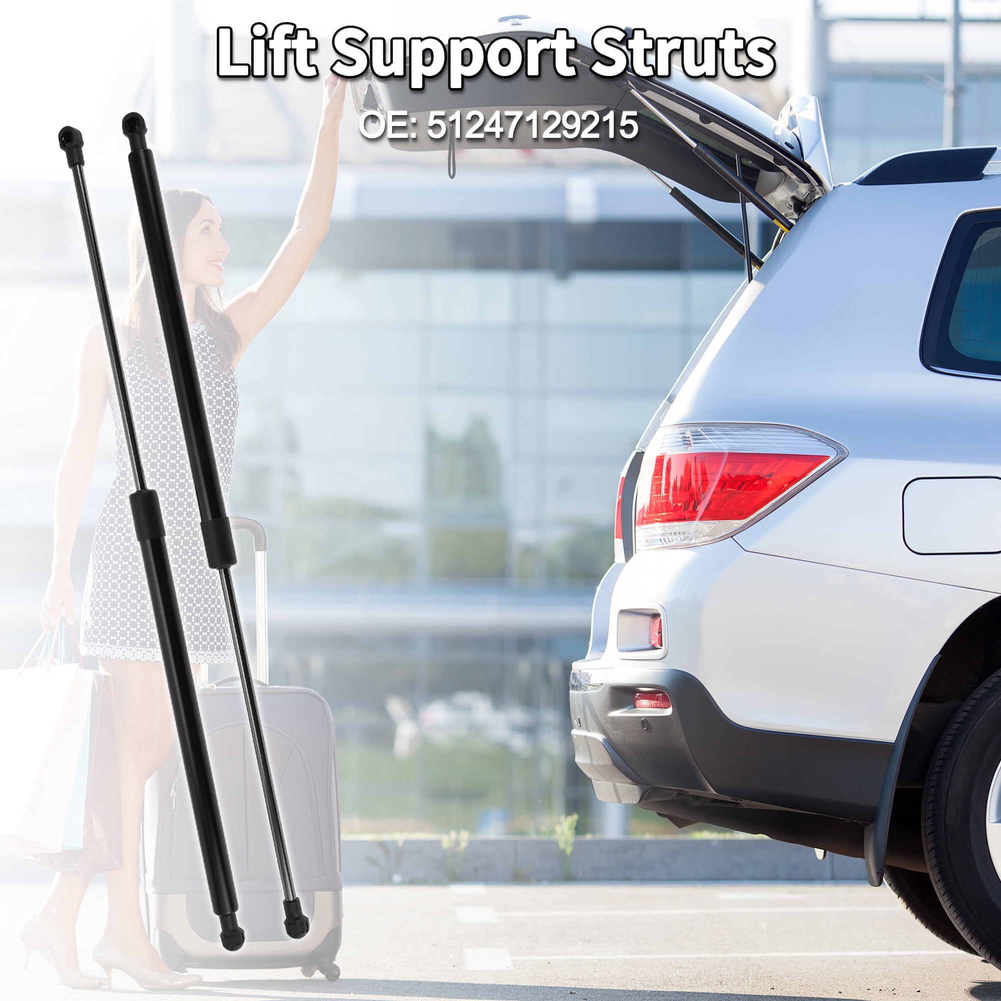 Unique Bargains 2Pcs Lift Supports for BMW E93 328i 335i M3 2007-2013 Convertible