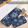 thumbnail image 5 of Snowflakes on Blue Christmas Kitchen Mats Set 2 Piece Non Slip Floor Foam Rugs Cushioned Soft Waterproof Carpet Runner for Dining Room Bathroom Laundry, 5 of 7