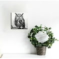 thumbnail image 3 of ARISTURING Black and White Owl Canvas Wall Decor Wild Animal Owls Picture Prints Poster Rustic Decor Artwork for Living Room Bedroom Bathroom Decorations Stretched 12x12 in, 3 of 5