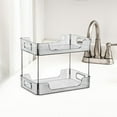 thumbnail image 5 of Cosmetics Organizer Rack Vanity Perfume Storage Holder Buffet Serving Tray Light Luxury Cups and Mugs Rack for Tabletop Decor Gray 2 Layers, 5 of 8