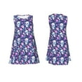 thumbnail image 7 of Yiaed Skull Purple Flower Print Women's Sleeveless Dress, Loose Fit Summer Dress, Casual Sleeveless Dress for Women, 7 of 7
