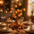 thumbnail image 6 of Artificial Velvet Pumpkin Pick with Branches & Fake Berries, Fall Harvest Decor Stem Pick for Thanksgiving Halloween Mantel Dining Table Centerpiece Home Decoration, 6 of 7