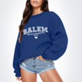 thumbnail image 3 of WEIWEN Halloween Sweatshirt for Women Funny Pumpkin Long Sleeve Fall Shirts Salem Massachusetts EST 1626 Outfits Women's Fall Fashion Clothing Blue, M, 3 of 5