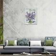 thumbnail image 5 of Farmhouse Lavender Bathroom Flower Decor Wall Art Just Breathe Rustic Hummingbird Floral Purple Pictures Wall Decor Canvas Painting Prints Artwork Home Decorations Framed for Bedroom 12"x16", 5 of 6