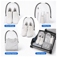 thumbnail image 4 of Transparent Shoe Bags for Travel Large Clear Shoes Storage Organizers Travel Accessories 12 Pcs, 4 of 6