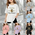 thumbnail image 6 of Gbsyewxs Girls Tshirts Crew Neck Short Sleeve Cartoon Bee Letter Print Casual Summer Shirts For Kids Pink Size 5-6 Years, 6 of 7