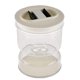 thumbnail image 1 of Toystoory Plástico vegetal reloj de arena tarro sellado a prueba de fugas ensalada contenedor de mantenimiento fresco casa jugo separador organizador Cocina y Comedor Toystoory HA062316-00B, 1 of 6