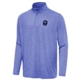 thumbnail image 2 of Men's Antigua  Heather Royal France National Team Master Quarter-Zip Pullover, 2 of 3