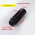 thumbnail image 1 of 22mm Oxygen Sensor Socket Wrench Tool - Professional 1/2" Drive Black Small Opening 90mm Length, Heavy-Duty Auto Repair Tool Kit for Efficient O2 Sensor Removal & Installation, Free Shipping Included, 1 of 4