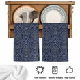 thumbnail image 5 of Navy Blue Kitchen Towels Set of 4, Boho Vintage Ethnic Tribe Abstract Art Absorbent Dish Towels for Kitchen, Microfiber Hand Towel, Quick Drying Tea Towel for Cleaning Decorative Dishcloths, 5 of 7