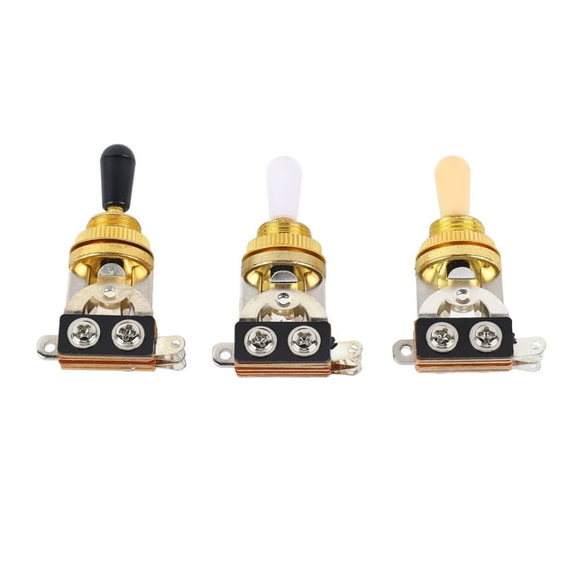 Electric Guitar 3 Way Toggle Switch With Brass Tip Knob - Flexible Control, Precise Operation - Durable Zinc Alloy - Suitable For Electric Guitar, Synthesizer