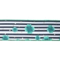 thumbnail image 6 of LaRibbons 2 1/2" Wired Ribbon | Black/White Stripe Shamrock | 10 Yard Roll, 6 of 7
