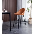 thumbnail image 3 of Plata Import Vero Modern 26'' Bar Stool in Tan Faux Leather (Set Of 2), 3 of 3
