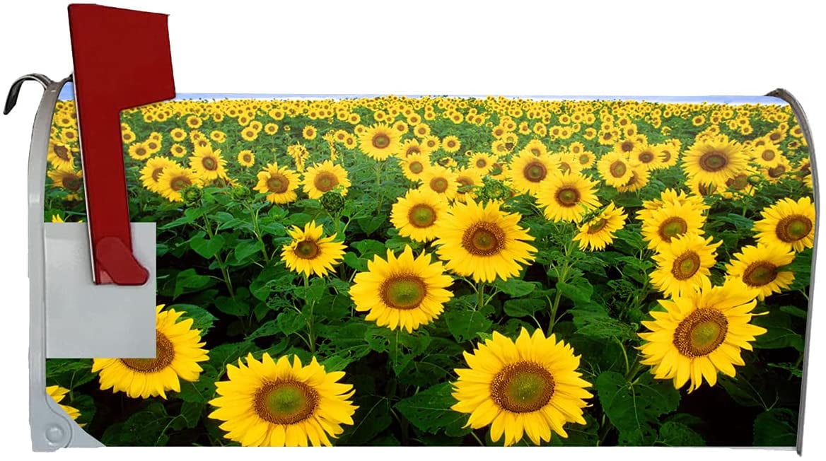 VWAQ Sunflower Home Mailbox Covers Magnetic House Decor - 25.5"H X 20.75"W MBM48