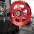 thumbnail image 6 of Universal Bearing Pulley Wheel Wear Resistant Round Pulley Wheel Replace 105mm for Cable Machine Gym Part Garage Door Pulley System Red, 6 of 8