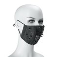 thumbnail image 2 of Mascarilla facial de piel sintética para Halloween Party Punk con filtros, 2 of 4