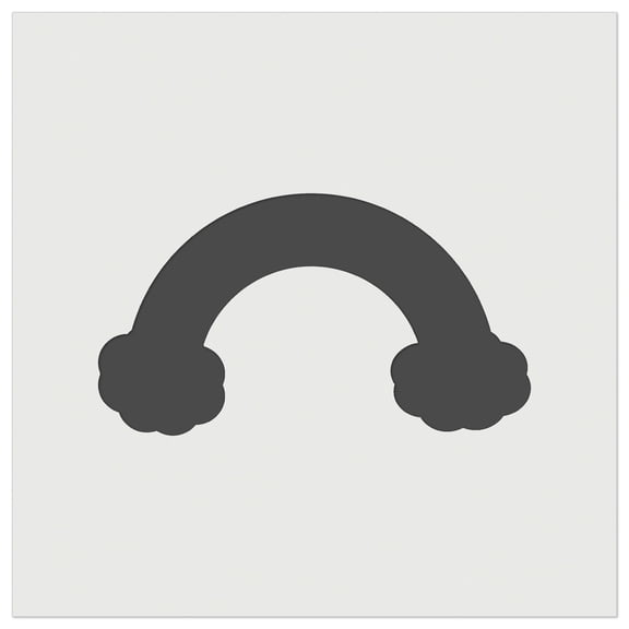 Rainbow with Clouds Solid DIY Cookie Wall Craft Stencil - 3.5 Inch