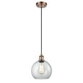 thumbnail image 1 of Innovations 516-1P-AC-G122 Athens 1 Light Mini Pendant part of the Ballston Collection, Antique Copper, 1 of 1