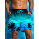 thumbnail image 2 of Pantalones cortos con cordón en la cintura y estampado de palmeras para hombre para vacaciones de verano, bañador de moda, estampado 3D, ropa de calle corta transpirable, 2 of 5