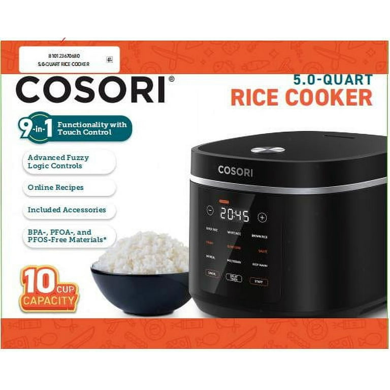 COSORI 5.0-Quart Rice Cooker with 9 Cooking Functions, Touch