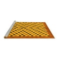 thumbnail image 2 of Ahgly Company Machine Washable Indoor Square Checkered Yellow Modern Area Rugs, 8' Square, 2 of 4