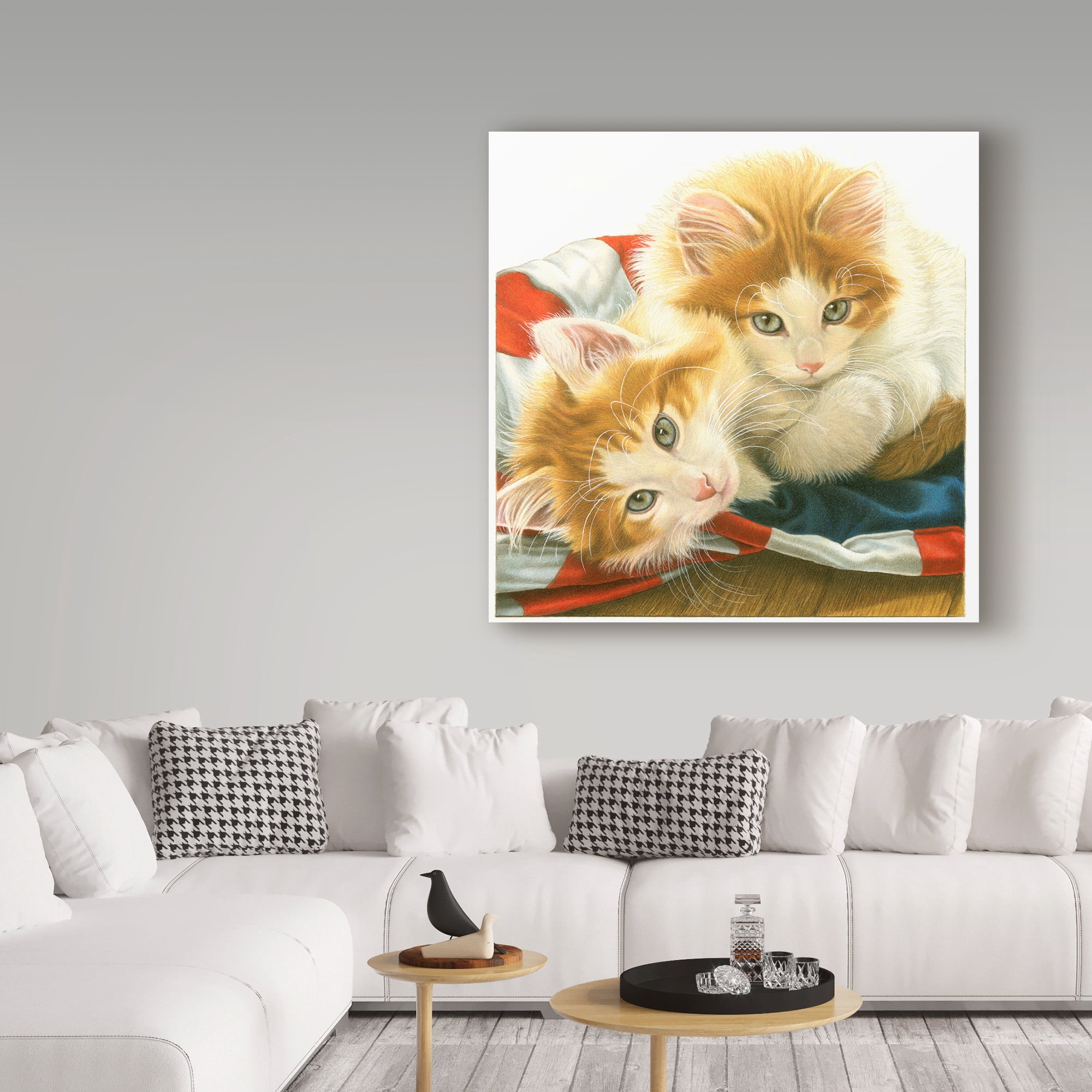 Trademark Fine Art 'Orange Kittens' Canvas Art by Francien Van Westering