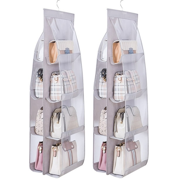 Organizador de bolsos colgante MURRI&MURRDI para armario (2 grises)