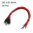 thumbnail image 2 of Luz LED preconectada, DC 3-5V 20mA - Bombilla de 3 mm rosa preconectada (20 piezas), 2 of 4
