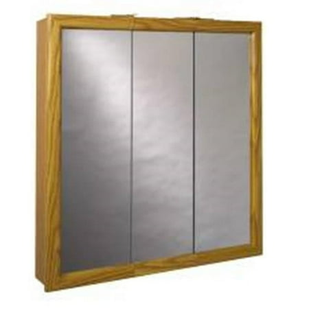 24 In. Oak Mdf Triview Medicine Cabinet K24