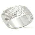 thumbnail image 1 of Unisex Imitation Rhodium Brass Ring with No Stone in No Stone - Size 9, 1 of 1