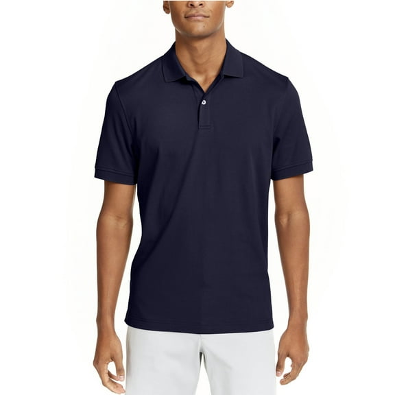 Club Room Men's Short Sleeve Soft Touch Interlock Polo Navy Blue Size 3XL