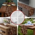 thumbnail image 5 of Burlap Table Runner 90 Inches Long, Retro Casual Style Coffee with Graffiti Non-Slip Kitchen Table Runners for Dining Room Everyday Use Party Table Decorations Vintage Brown, 5 of 9