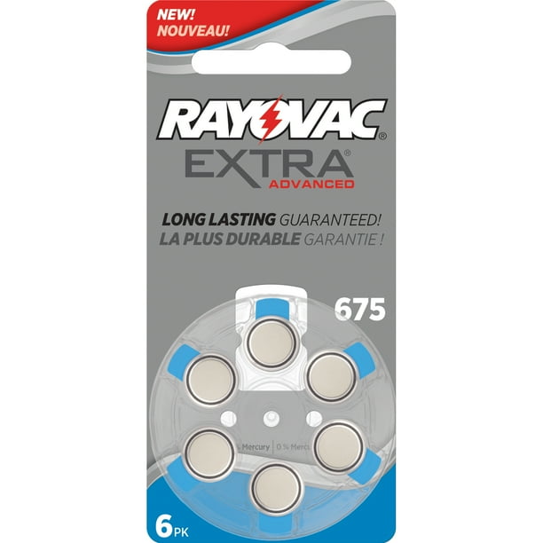 60 Rayovac Extra Mercury Free Hearing Aid Batteries Size 675 Walmart