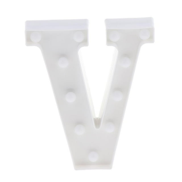 Letrero de marquesina con letras LED de la con luces de plástico iluminado hasta 22 cm V Zulema Luces de la lámpara del alfabeto