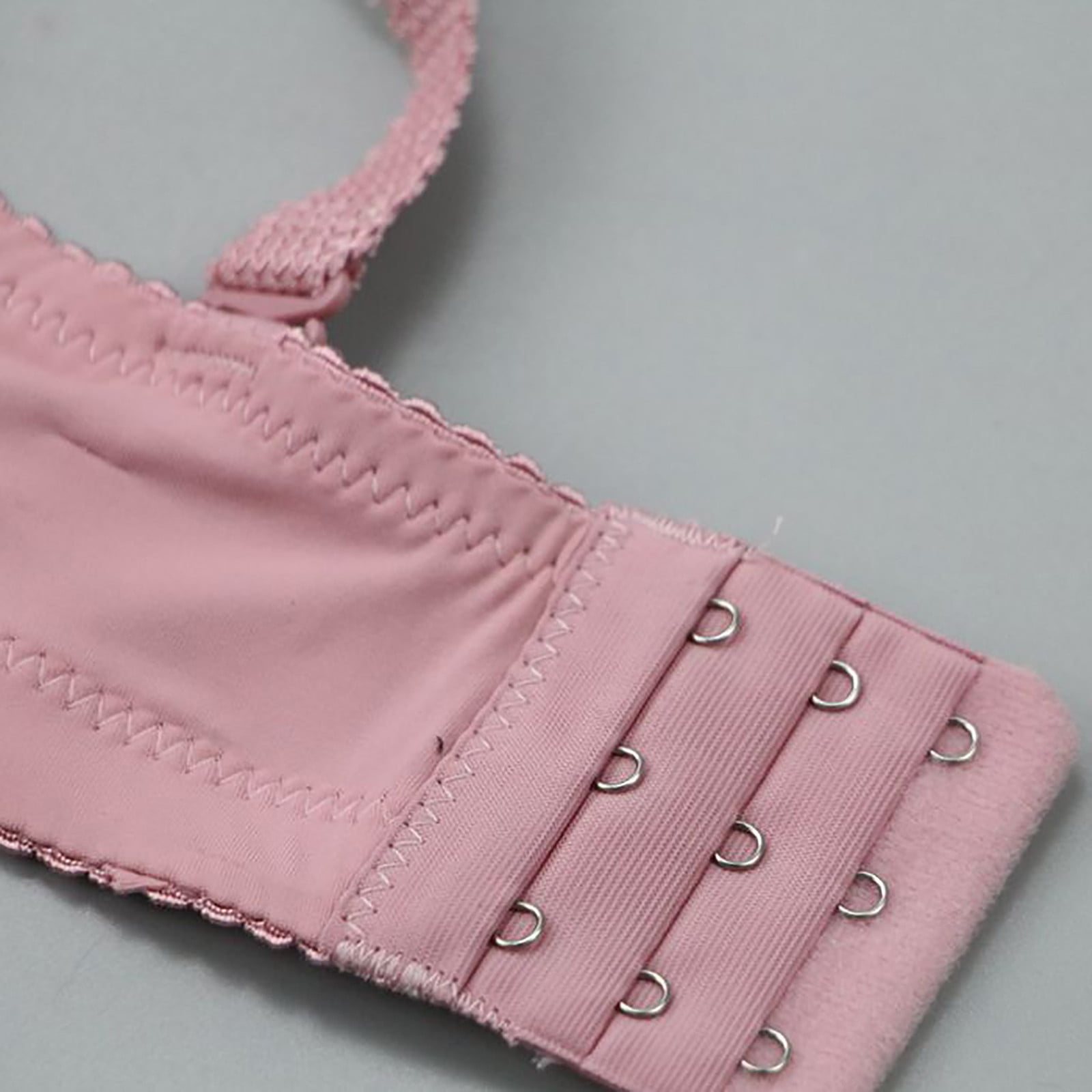 JNGSA Women's Cute Two Piece Lingerie Set Seamless Wireless Bra and Thong  Panty Set Underwear Two Piece Lingerie Pink