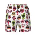 thumbnail image 4 of Lsque Mens Swim Trunks Halloween Mouth Pattern - Bathing Suit Compression Liner - Beach Swim Shorts Swimwear - (S-3XL) - Stretch Quick Dry -Medium, 4 of 9
