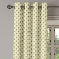 thumbnail image 3 of Ambesonne Retro Grommet Curtain, Flower of the Lily Design, 50" x 54", Cream and Yellow, 3 of 6